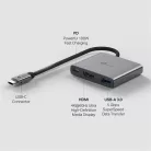 TP-LINK USB Type-C HUB 3 portos 1xHDMI + 1xPD 100W + 1xUSB(5Gpbs), UH3020C