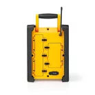 Nedis RDFM3100YW munka rádió, FM, bluetooth, rezgéscsillapítás, 15W, 20 FM állomás, 3,5 mm audióbemenet