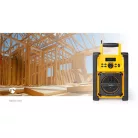 Nedis RDFM3100YW munka rádió, FM, bluetooth, rezgéscsillapítás, 15W, 20 FM állomás, 3,5 mm audióbemenet