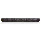 KELINE Patch Panel CAT.6 UTP 24 portos 1U Kompakt, Fekete