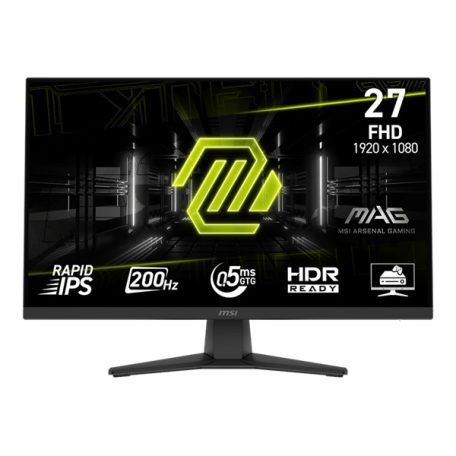 MSI Monitor GAMING MAG 272F 27" FHD 1920x1080, Rapid IPS 200Hz, 16:9, 1000:1, 0,5ms, HDMI, DP, Black