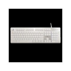   WHITE SHARK  TACHI-W/US WS GK-003241W-US vezetékes membrán gamer billentyűzet, 104 gomb fehér (angol)