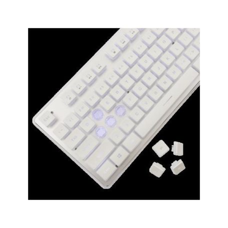WHITE SHARK  TACHI-W/US WS GK-003241W-US vezetékes membrán gamer billentyűzet, 104 gomb fehér (angol)