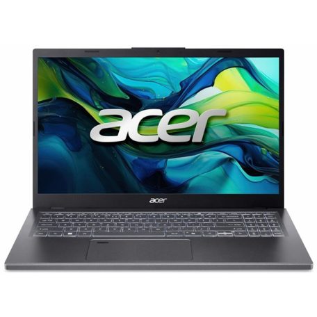 ACER Aspire A15-61M-R5S9, 15.6" FHD, AMD Ryzen 7 8840HS, 16GB, 1TB SSD, UMA, DOS, acélszürke