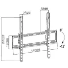 Nedis TVWM1131BK LCD TV / monitor fali tartó konzol 23-55 ",súly: 35 kg, Dönthető: 12 °, Acél