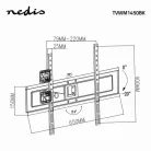 Nedis TVWM1450BK LCD TV / monitor tartó konzol 3d, minden irányban mozgatható, súly: 35 kg, dönthető, forgatható