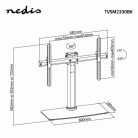 Nedis TVSM2330BK LCD TV / monitor állvány (tartó konzol) 32-65", Maximális teherbírás: 45 kg, Dönthető / Forgatható