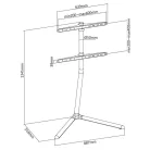 Nedis TVSM5250BK LCD TV/Monitor állvány (tartó konzol), 49"-70", szabadon álló, 40kg