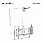 Nedis TVCM1350BK mennyezeti (plafonra szerelhető) TV / monitor állvány/tartó konzol, 42-65", dönthető, forgatható, 45kg