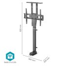 Nedis TVSM5840BK 37-80" LCD TV/Monitor motoros állvány (tartó konzol), állítható magasság 79 - 184 cm, Smart Wi-Fi, 60kg