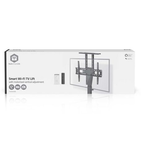 Nedis TVSM5840BK 37-80" LCD TV/Monitor motoros állvány (tartó konzol), állítható magasság 79 - 184 cm, Smart Wi-Fi, 60kg