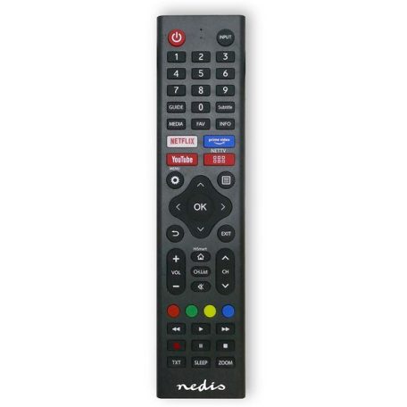 Nedis csere távirányító ,Hi-Sense ,Előre programozott ,1 eszköz ,Amazon Prime , Disney+ , Netflix , Rakuten TV gombok