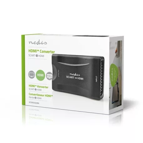 Nedis VCON3463BK (converter) videó konverter, SCART bemenet, HDMI kimenet 1080p