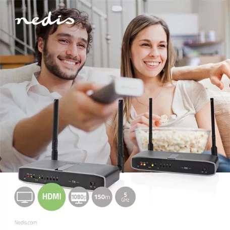 Nedis VTRA3470AT vezeték nélküli HDMI transmitter / jeltovábbító, max. hatótáv 100m