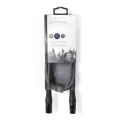 Nedis COTH15010GY15 balanced/szimmetrikus félprofi XLR audio kábel, XLR dugó - aljzat, 1.5m, rugalmas