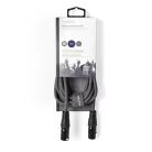 Nedis COTH15010GY30 balanced/szimmetrikus félprofi XLR audio kábel, XLR dugó - aljzat, 3m, rugalmas