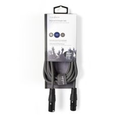   Nedis COTH15010GY30 félprofi XLR audio kábel, XLR dugó - aljzat, 3m, rugalmas