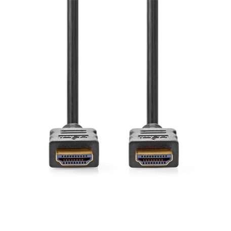 Nedis CVGL34060BK20 ultra HD HDMI kábel, HDMI dugó - dugó, 4K@60Hz, ARC, 18 Gbps, aranyozott csatlakozók, hossz 2m