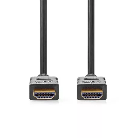 Nedis CVGL34060BK150 ultra HD HDMI kábel, HDMI dugó - dugó, 4K@60Hz, ARC, 18 Gbps, aranyozott csatlakozók, hossz 15m