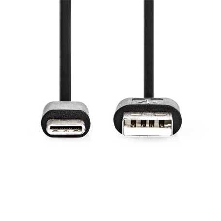 Nedis CCGL60600BK10 USB A - USB C (USB-C) kábel, USB2.0, 15W, hossz 1m