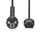 Nedis CEGL10000BK30 tápkábel IEC-320-C13, 3 x 1mm, hossz 3m