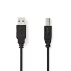 Nedis CCGL60100BK20 USB2.0, USB A - B kábel, 480Mbs, 10W, hossz 2m