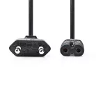 Nedis CEGL11040BK30 tápkábel IEC-320-C7, 2 x 0.75 mm, hossz 3m