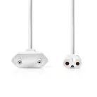 Nedis CEGL11040WT30 tápkábel IEC-320-C7, 2 x 0.75 mm, hossz 3m, fehér