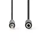 Nedis CAGL22050BK30 3,5mm jack hosszabító hábel, 3,5mm sztereo jack dugó - 3,5mm sztereo jack aljzat, hossz 3m
