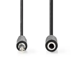   Nedis CAGL22050BK30 3,5mm jack hosszabító hábel, 3,5mm sztereo jack dugó - 3,5mm sztereo jack aljzat, hossz 3m