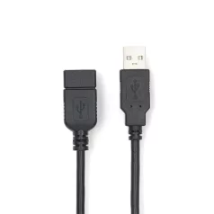   Nedis CCGL60010BK10 USB A-A (Male/Female) hosszabító / toldó kábel, USB2.0, hossz: 1m