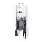Nedis COTH23320GY15 félprofi audio kábel, 2 x 6,35mm mono jack dugó - 2 X RCA dugó, hossz 1.5m, rugalmas
