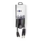 Nedis COTH23320GY30 félprofi audio kábel, 2 x 6,35mm mono jack dugó - 2 X RCA dugó, hossz 3m, rugalmas