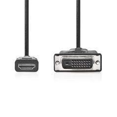   Nedis HDMI - DVI-D 24+1p kábel, 1080p, hossz 2m, CCGL34800BK20