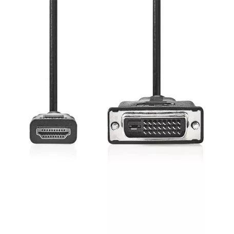 Nedis CCGL34800BK20 HDMI - DVI-D 24+1p kábel, 1080p, hossz 2m