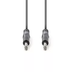   Nedis COTH23020GY15 félprofi audio kábel, 2 x 6,35mm sztereo jack dugó, hossz 1.5m, rugalmas