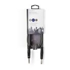 Nedis COTH23020GY15 félprofi audio kábel, 2 x 6,35mm sztereo jack dugó, hossz 1.5m, rugalmas