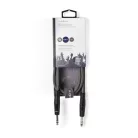 Nedis COTH23020GY15 félprofi audio kábel, 2 x 6,35mm sztereo jack dugó, hossz 1.5m, rugalmas