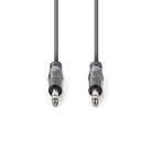 Nedis COTH23020GY30 félprofi audio kábel, 2 x 6,35mm sztereo jack dugó, hossz 3m, rugalmas