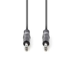  Nedis COTH23020GY50 félprofi audio kábel, 2 x 6,35mm sztereo jack dugó, hossz 5m, rugalmas