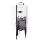 Nedis COTH23000GY15 félprofi audio kábel, 2 x 6,35mm mono jack dugó, hossz 1.5m, rugalmas