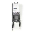 Nedis COTH23000GY30 félprofi audio kábel, 2 x 6,35mm mono jack dugó, hossz 3m, rugalmas