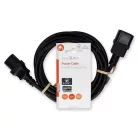 Nedis CEGL10500BK20 tápkábel IEC-320-C14 - IEC-320-C13, 3 x 0.75 mm, C13-C14, PC, M/F, 2m