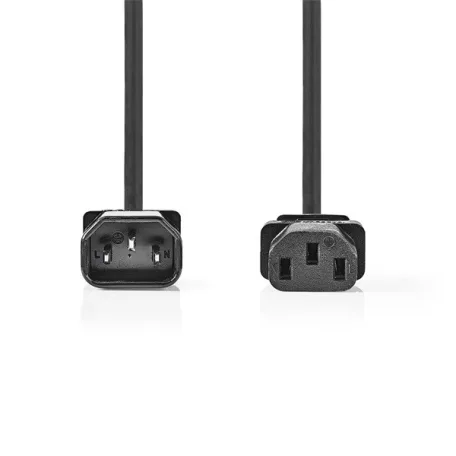 Nedis CEGL10500BK30 tápkábel IEC-320-C14 - IEC-320-C13, 3 x 1mm, hossz 3m