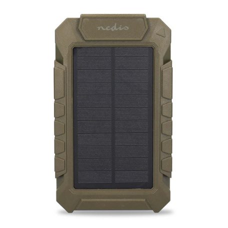 Nedis WCPBK80GN 8000mAh külső akku (powerbank) beépített napelem panellal, ideális vadkamerákhoz, 5V, 6V, 12V, IPX56