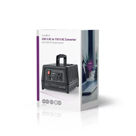 Nedis POCO102 tápegység, feszültség átalakító, konverter 230 V AC - 110V AC 300W, USA