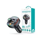 DEVIA Bluetooth FM-transmitter/autós gyorstöltő 30W PD+QC 2xUSB/AUX/MP3