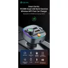 DEVIA Bluetooth FM-transmitter/autós gyorstöltő 30W PD+QC 2xUSB/AUX/MP3