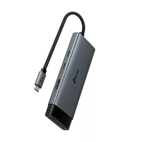 TP-LINK USB Type-C HUB 7 portos 1xHDMI + 1xPD 100W +1xUSB-C + 2xUSB +1xSD + 1xMicro SD, UH7020C