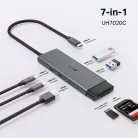 TP-LINK USB Type-C HUB 7 portos 1xHDMI + 1xPD 100W +1xUSB-C + 2xUSB +1xSD + 1xMicro SD, UH7020C